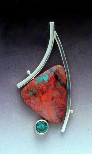MB-P367 Red Sky In the Morning Pendant $844 at Hunter Wolff Gallery